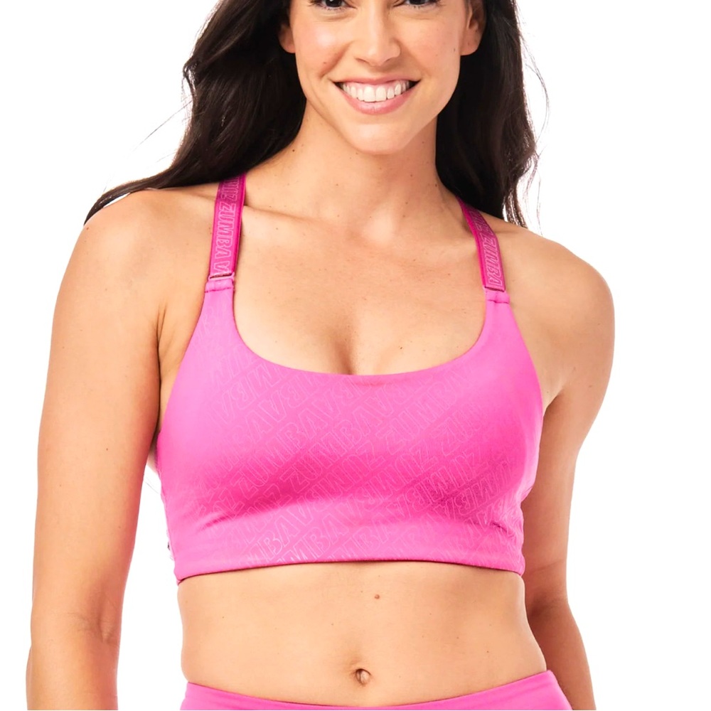 Zumba Balconette Bra with clear print